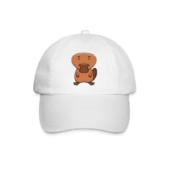 Niedlicher Schnabeltier Kawaii Australischer Tier-Cartoon - Baseballkappe - Weiß/Weiß - Vorne
