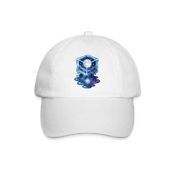 Kosmische Eiswürfel-Galaxie - Baseballkappe - Weiß/Weiß - Vorne