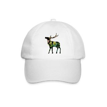 Hirsch - Baseballkappe - Weiß/Weiß - Vorne