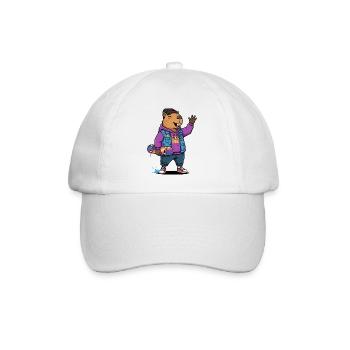 Beaver Skate Vibes Pullover Hoodie - Baseball Cap - white/white - Front