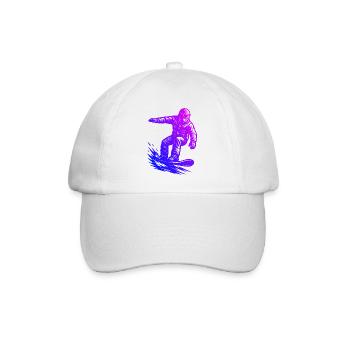 Motif emblématique du snowboard - Casquette classique - blanc/blanc - Devant