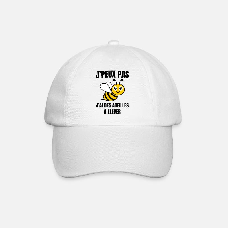 I Can't I Bee Beekeeping Gift - Baseball Cap - white/white