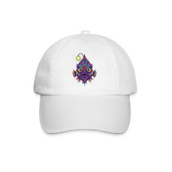 Bunte Laternenfisch-Mandala - Baseballkappe - Weiß/Weiß - Vorne