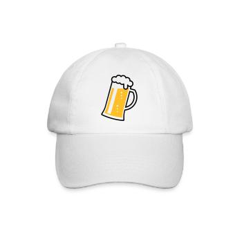Maßkrug (beer / beer mug / beer glass / R /// 2C) - Baseball Cap - white/white - Front