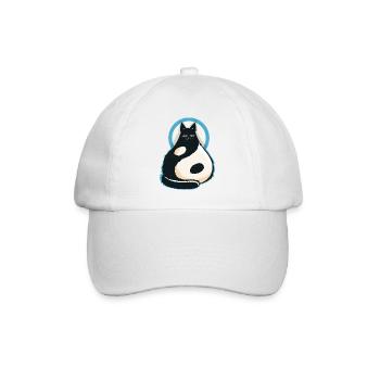 Chat-YinYang - Baseballkappe - Weiß/Weiß - Vorne