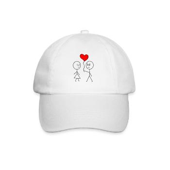 Saint-Valentin - Casquette classique - blanc/blanc - Devant