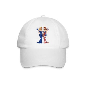 Patriotisches Duo EU vs. USA - Baseballkappe - Weiß/Weiß - Vorne