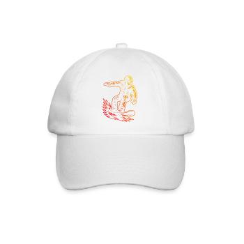 A motif just for snowboarding - Baseball Cap - white/white - Front