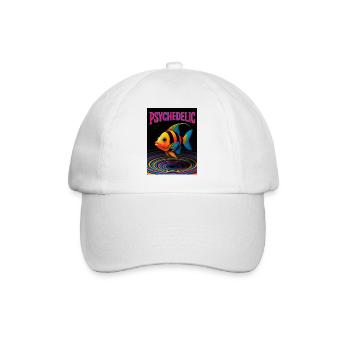 Psychedelic Fish in Spirals - Baseball Cap - white/white - Front