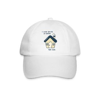 J’adore être à la maison – Déclaration introvertie - Casquette classique - blanc/blanc - Devant