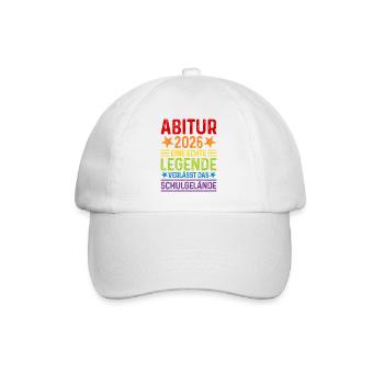Abitur 2026: A legend leaves the school grounds - Baseball Cap - white/white - Front