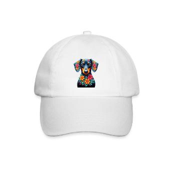 Dackel Dachshund Tekel - Baseballkappe - Weiß/Weiß - Vorne