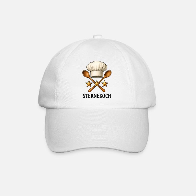 Koch Kostüm Sternekoch Bester Koch Geschenk - Baseballkappe - Weiß/Weiß