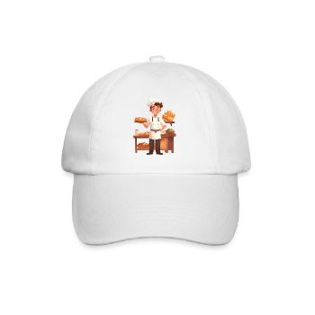 Bäcker - Baseballkappe - Weiß/Weiß - Vorne