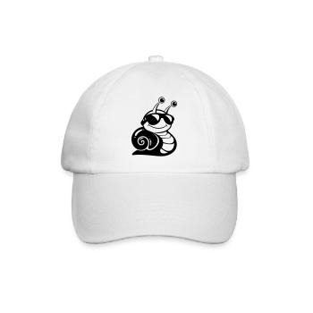 Un escargot cool avec des lunettes de soleil - Casquette classique - blanc/blanc - Devant