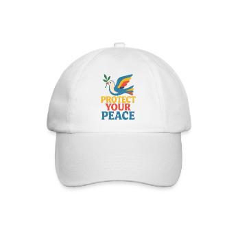 Vibrant Dove Peace Poster - Baseball Cap - white/white - Front