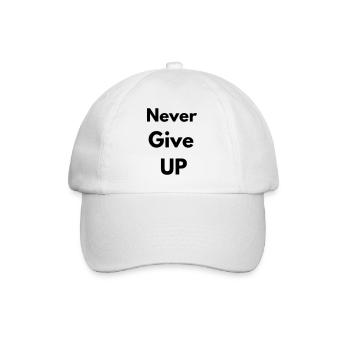 Never give up - Casquette classique - blanc/blanc - Devant