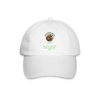 Pilsbock Biber Bier Humor Shirt - Baseballkappe - Weiß/Weiß - Vorne