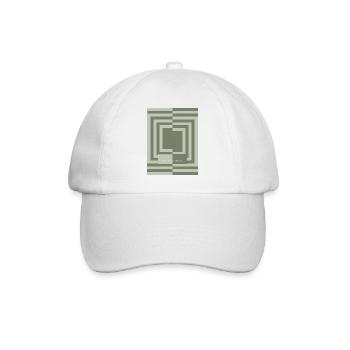 Common ground minimal geometric harmony - Baseballkappe - Weiß/Weiß - Vorne