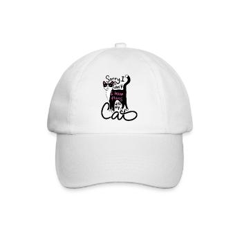 I Have Plans Cat Graphic - Baseball Cap - white/white - Front