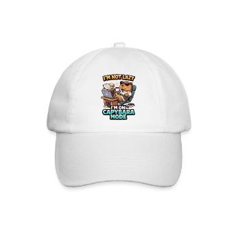 Capybara Mode Not Lazy Bear - Baseball Cap - white/white - Front