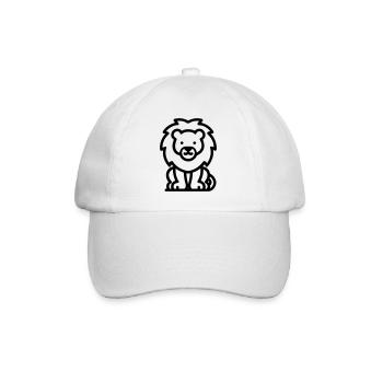 Löwe - Baseballkappe - Weiß/Weiß - Vorne