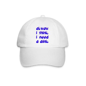 J’ai besoin d’un verre - Casquette classique - blanc/blanc - Devant