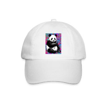 Panda - Baseballkappe - Weiß/Weiß - Vorne