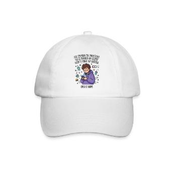 Gen Z Leben Schlafmangel Kaffee - Baseballkappe - Weiß/Weiß - Vorne