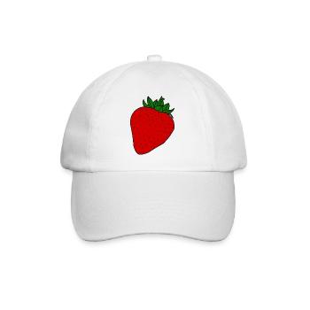 Fraise rouge  - Casquette classique - blanc/blanc - Devant