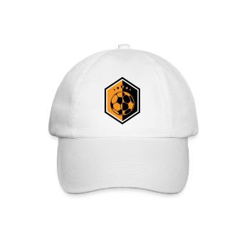 Écusson Football Orange : L'Armure du Capitaine - Casquette classique - blanc/blanc - Devant