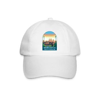 Illustration du pont du Tyne sur la skyline de Newcastle, Royaume-Uni, - Casquette classique - blanc/blanc - Devant