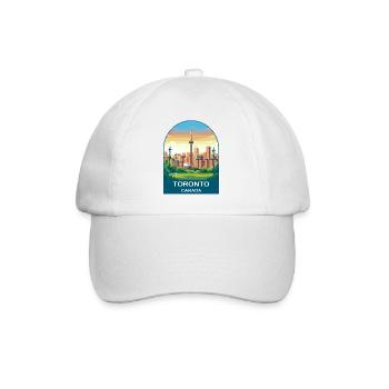 Toronto Kanada CN Tower Skyline Reiseplakat - Baseballkappe - Weiß/Weiß - Vorne