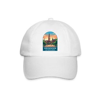 Affiche de voyage Groningue, Pays-Bas, Martinitoren, - Casquette classique - blanc/blanc - Devant