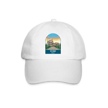 Art d’affiches de voyage vintage Rome Italie - Casquette classique - blanc/blanc - Devant