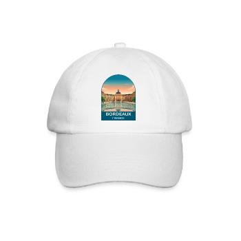 Bordeaux France Vintage City Travel Poster - Baseball Cap - white/white - Front