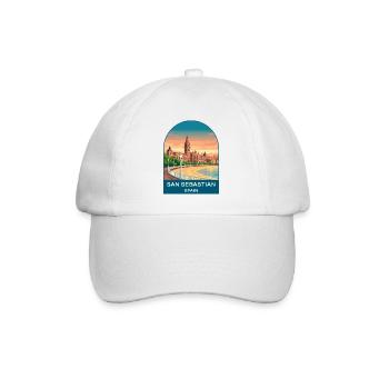 San Sebastian Spain Vintage Travel Poster - Baseball Cap - white/white - Front