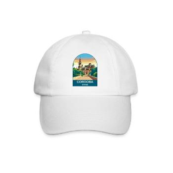 Cordoba Spain Vintage Travel Poster Art - Baseball Cap - white/white - Front