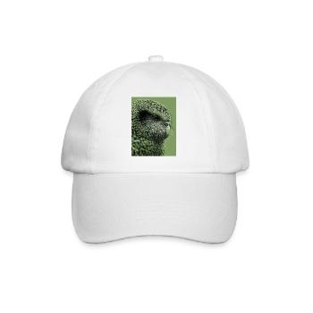 Kakapo illustration in green - Baseball Cap - white/white - Front