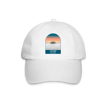 Salar de Uyuni Bolivia Salt Flats Travel Poster - Baseball Cap - white/white - Front