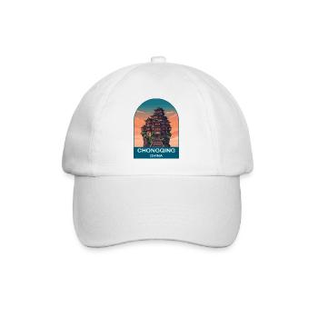 Affiche de voyage vintage de Chongqing, Chine Hongyadong - Casquette classique - blanc/blanc - Devant