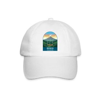 Banos Ecuador Volcano Art de voyage vintage - Casquette classique - blanc/blanc - Devant