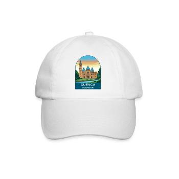 Cuenca Ecuador Vintage Cathedral Travel Poster - Baseball Cap - white/white - Front