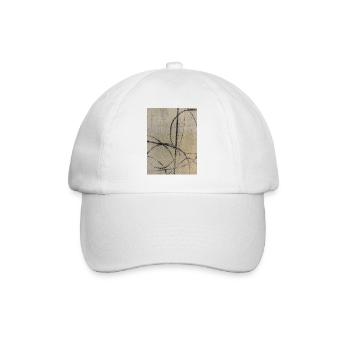 Abstrakte Kunst auf Pullover - Baseballkappe - Weiß/Weiß - Vorne