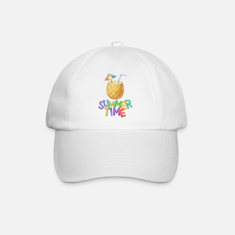 Boisson à l’ananas d’été - Casquette classique - blanc/blanc
