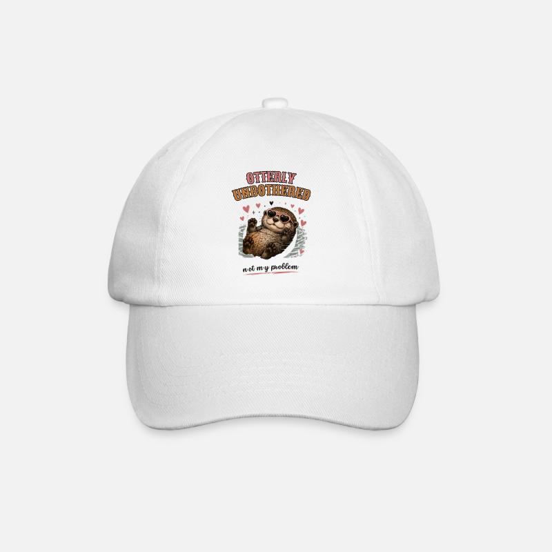Otterly Indifférent, ce n’est pas mon problème - Casquette classique - blanc/blanc