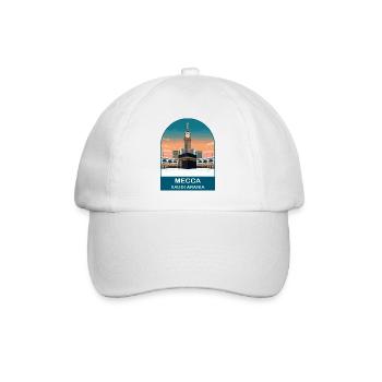 Mecca Saudi Arabia Vintage Travel Poster Art - Baseball Cap - white/white - Front