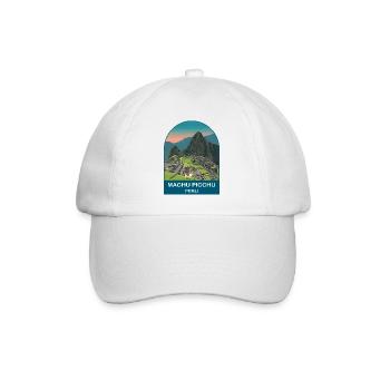 Machu Picchu Pérou Ruines Incas Art de voyage vintage - Casquette classique - blanc/blanc - Devant