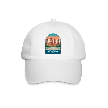 Georgia USA Vintage Travel Poster Art - Baseball Cap - white/white - Front