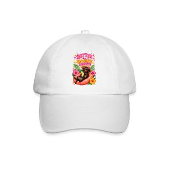 Ambiances de plage de teckels tropicaux - Casquette classique - blanc/blanc - Devant